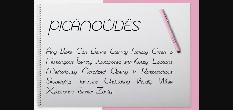 Picanoudes Font Poster 10