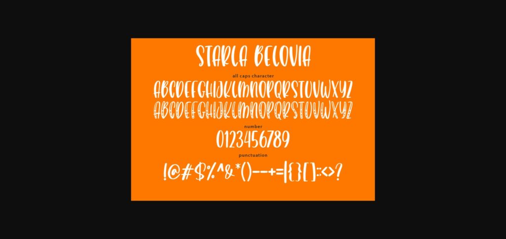 Starla Belovia Font Poster 4