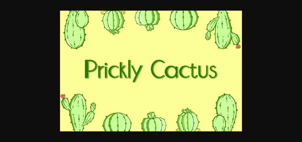 Prickly Cactus Font Poster 1