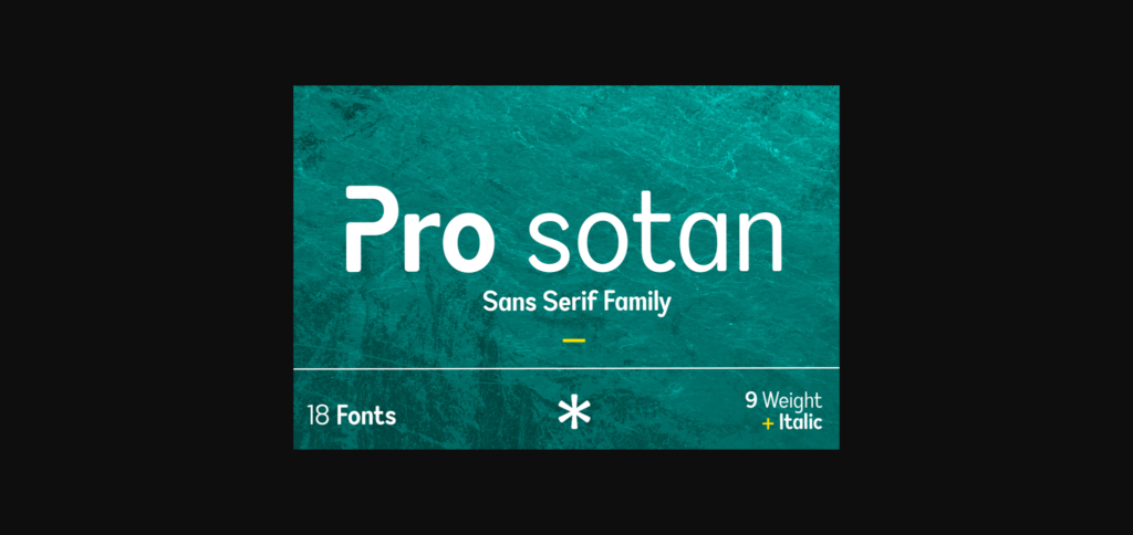 Pro Sotan Font Poster 3