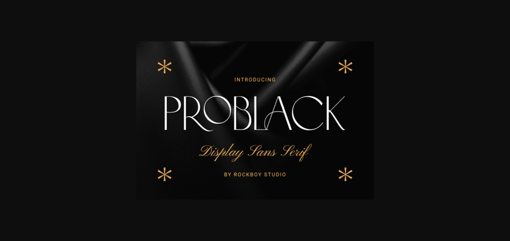 Problack Font Poster 1