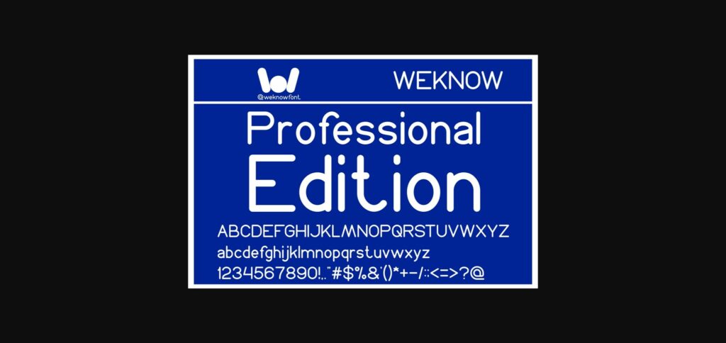 Professional Edition Font Poster 3