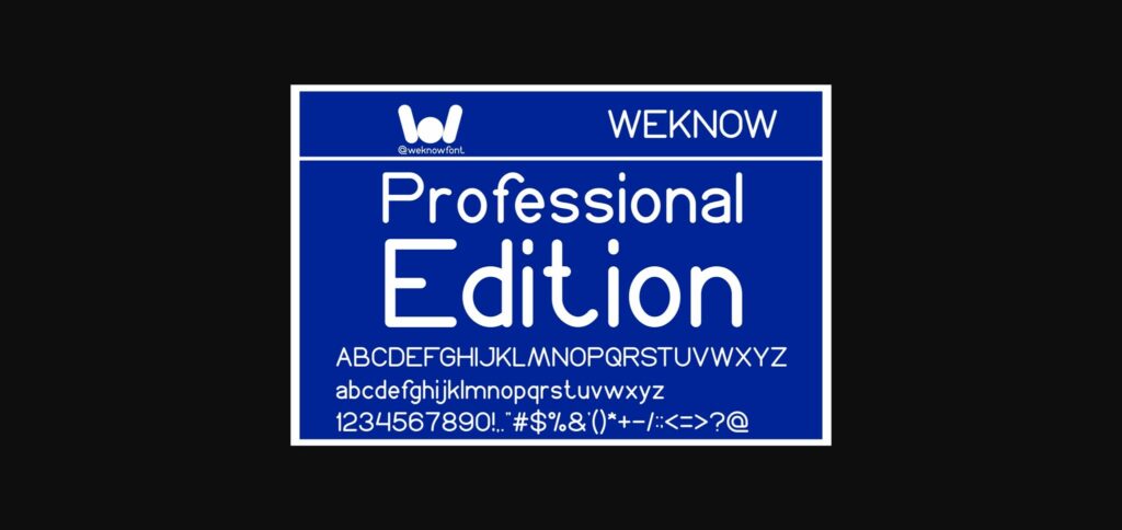 Professional Edition Font Poster 1