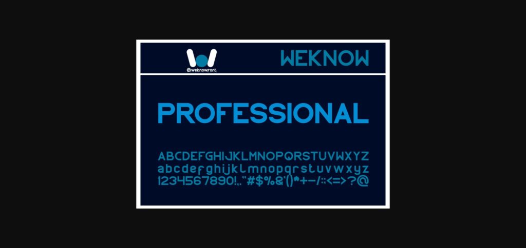 Professional Font Poster 1