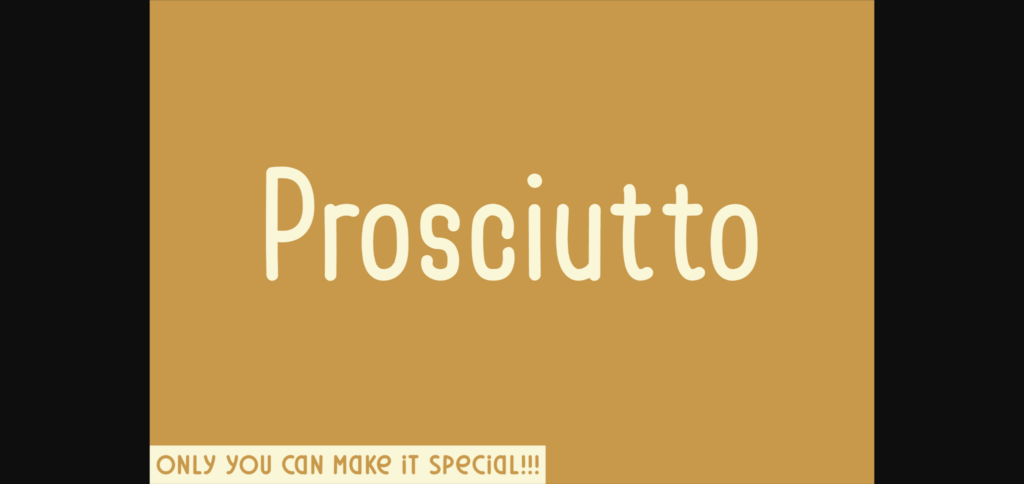 Prosciutto Font Poster 1