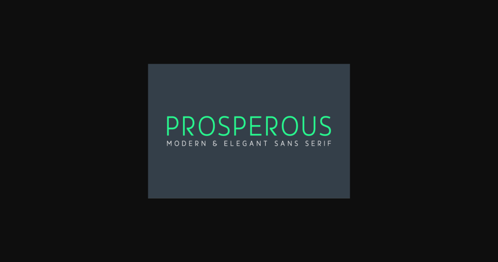 Prosperous Font Poster 3