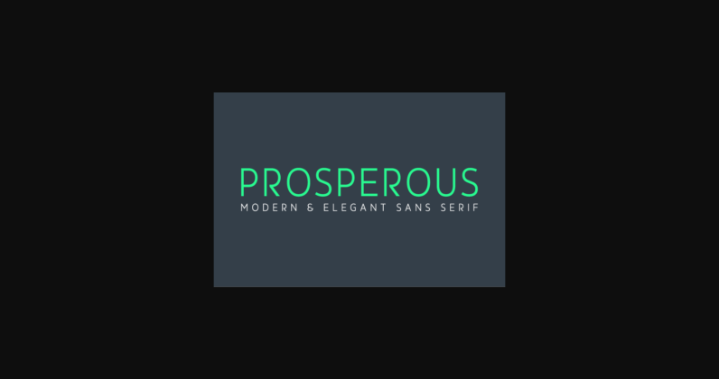 Prosperous Font Poster 3