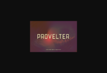 Provelter Font Poster 1