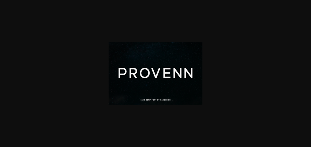 Provenn Font Poster 3