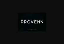 Provenn Font Poster 1