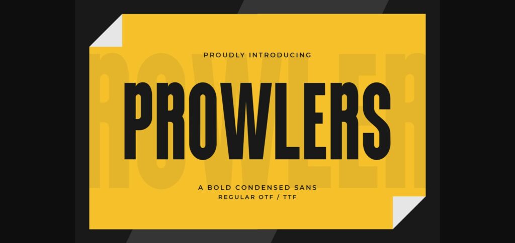 Prowlers Font Poster 3