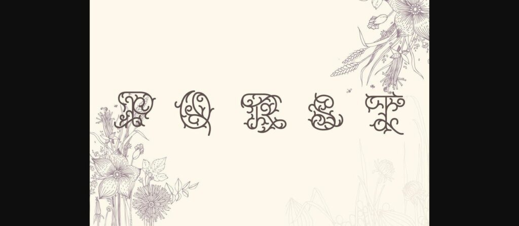 Prunellia Monogram Font Poster 7