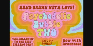Psychedelic Bubble Two Font Poster 1