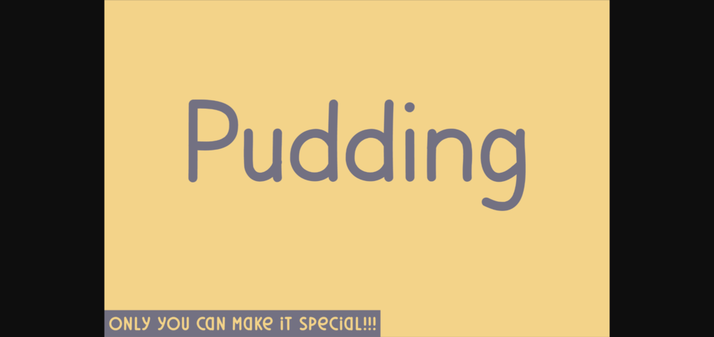 Pudding Font Poster 1