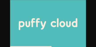 Puffy Cloud Font Poster 1