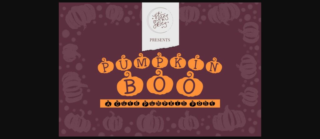 Pumpkin Boo Font Poster 3