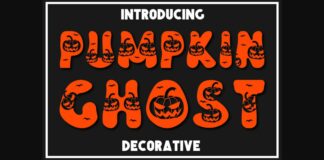 Pumpkin Ghost Font Poster 1