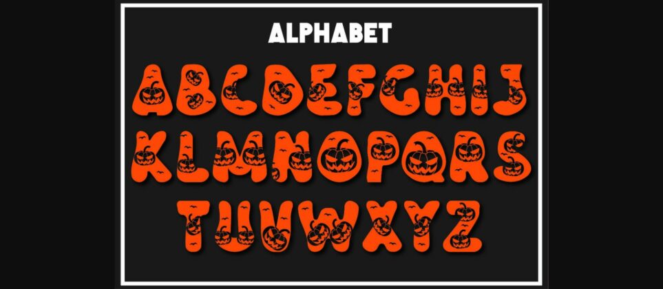 Pumpkin Ghost Font Poster 4