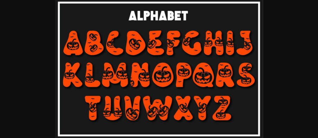 Pumpkin Ghost Font Poster 2