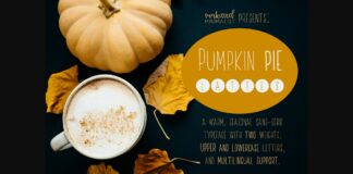 Pumpkin Pie Lattes Font Poster 1