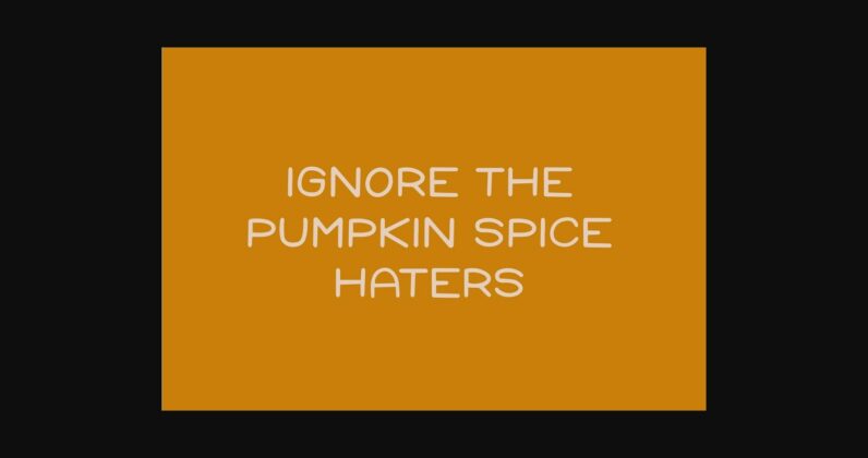 Pumpkin Spice Font Poster 6