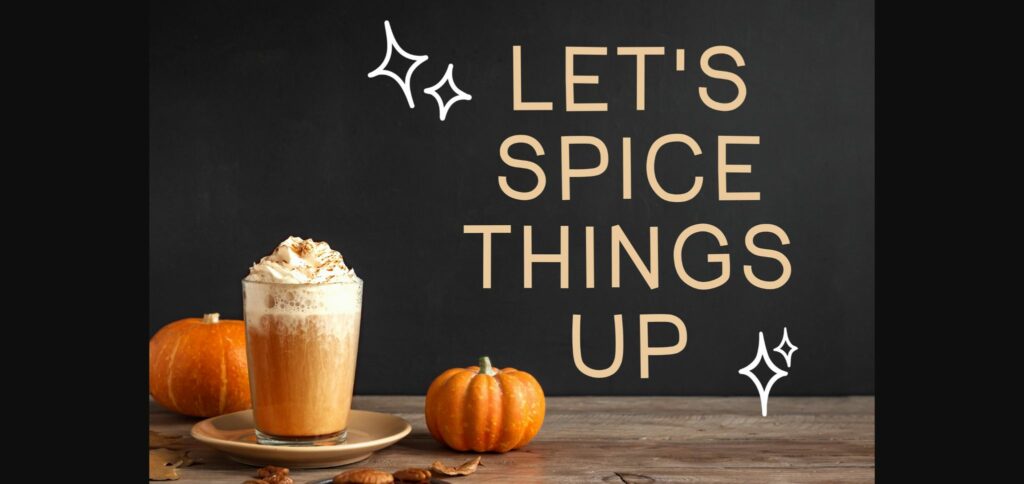 Pumpkin Spice Font Poster 4