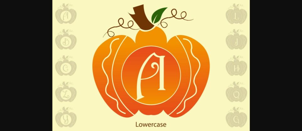 Pumpkin Waluh Monogram Font Poster 3