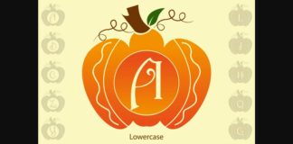 Pumpkin Waluh Monogram Font Poster 1