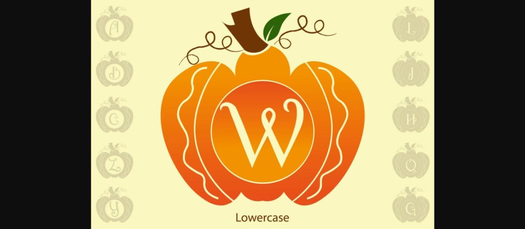 Pumpkin Waluh Monogram Font Poster 5