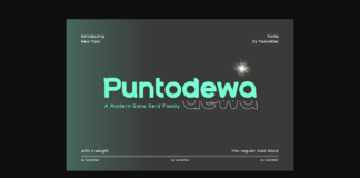 Puntodewa Font Poster 1