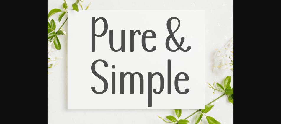 Pure & Simple Font Poster 3