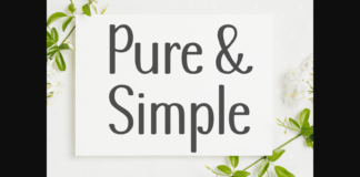 Pure & Simple Font Poster 1