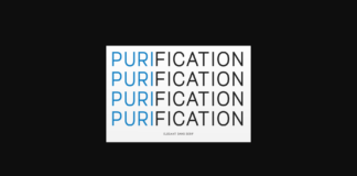 Purification Font Poster 1