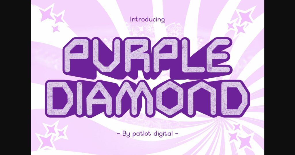 Purple Diamond Font Poster 3