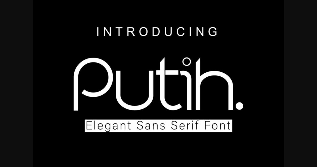 Putih. Font Poster 3