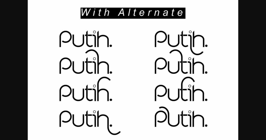 Putih. Font Poster 4