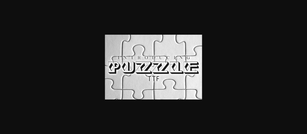 Puzzle Font Poster 1