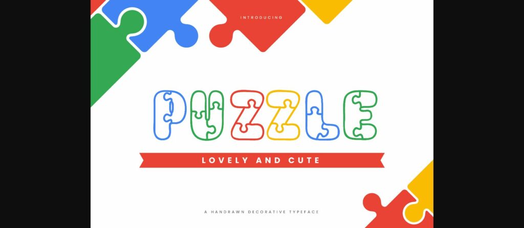 Puzzle Font Poster 3