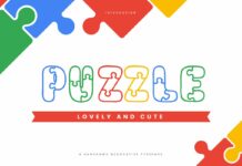 Puzzle Font Poster 1