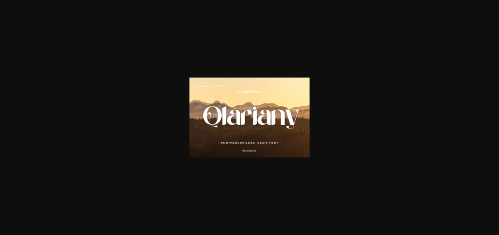 Qlariany Font Poster 3