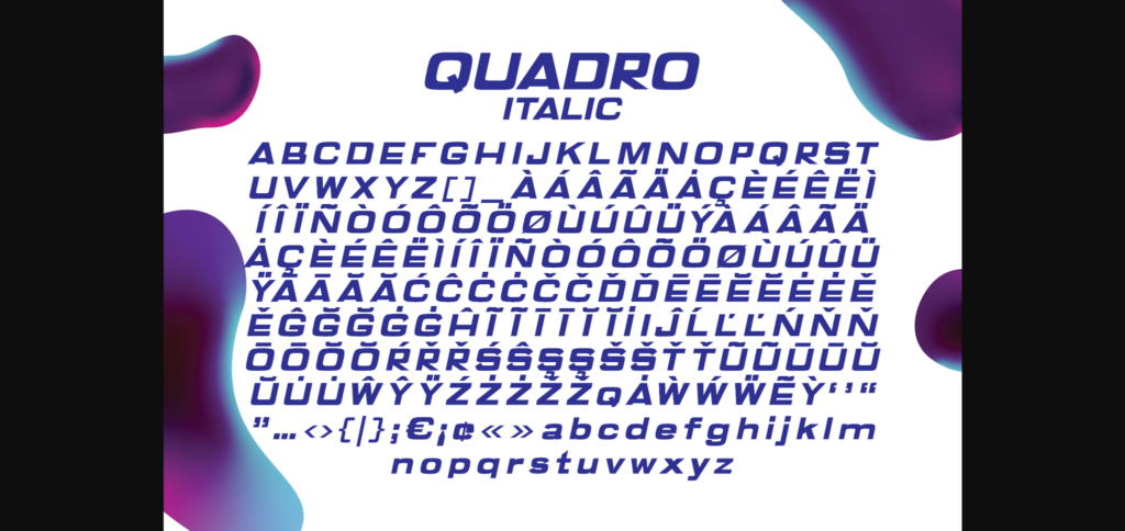 Quadro Font Poster 8