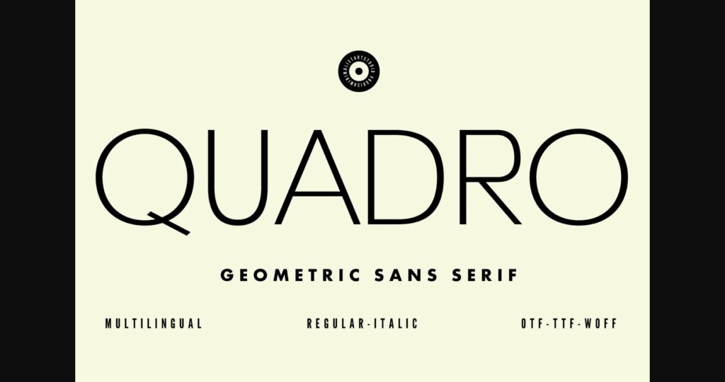 Quadro Font Poster 3