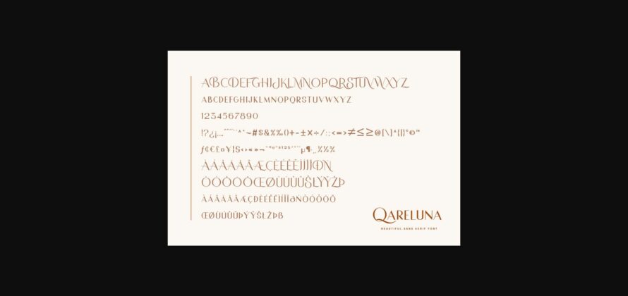 Qareluna Font Poster 8