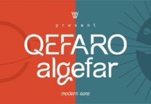 Qefaro Algefar Font Poster 1