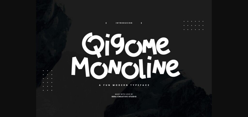 Qigome Monoline Font Poster 1