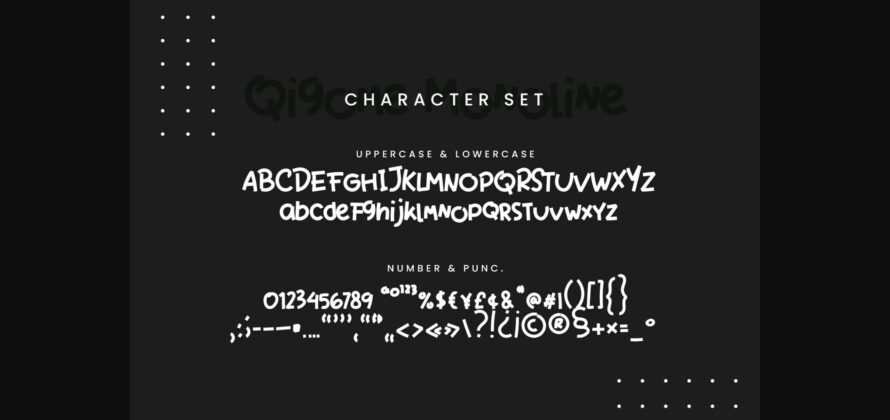 Qigome Monoline Font Poster 4