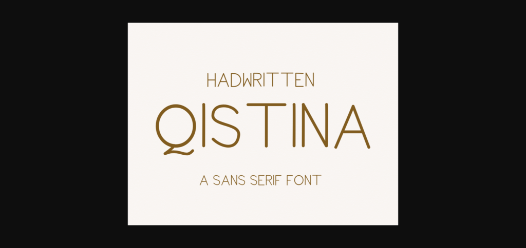 Qistina Font Poster 3