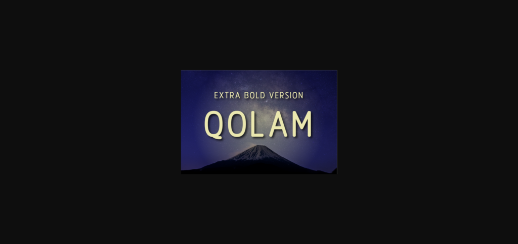 Qolam Extra Bold Font Poster 1