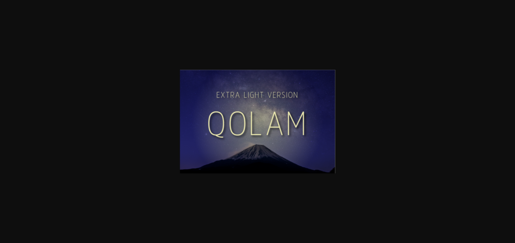 Qolam Extra Light Font Poster 3