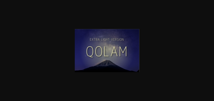 Qolam Extra Light Font Poster 3